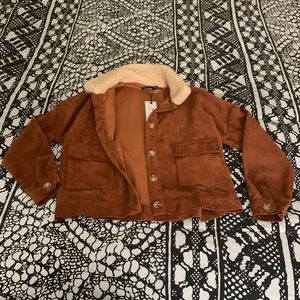 Boohoo Brown Corduroy Jacket